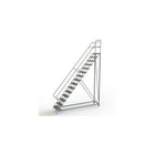 Tri-Arc Safety Slope Rolling Ladder, 15 Step, 150" x 141", Serrated (KDEC115242)-Frame Material: Steel