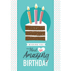 Millbrook Studios 5-3/8" x 7-3/4" Wishing You The Most Greeting Cards and Envelopes, 18 Pack (06242)-Printed on uncoated card stock