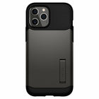 Spigen Slim Armor Case for iPhone 12 Pro Max - Gun Metal-Dual layered TPU case and a polycarbonate hard case provides shock protection.