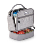 High Sierra Stacked Compartment Lunch Kit - Silver Heather-Fully insulated main compartment with PEVA lining
