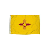 Flagzone New Mexico Flag with Heading and Grommets, 3' x 5' (FZ-2302051)-New Mexico flag