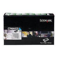 Lexmark C746A1CG C746,  C748 Cyan Return Program Toner Cartridge-Cyan