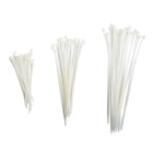 CTG Brands 3-Sized Cable Ties, 11", White, 1440 Pack-Tensil strength: 50lbs (22.6Kg)
