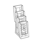 Azar Displays 4-Tier Tri-Fold Size Modular Brochure Holder For Counter, 2 Pack (252306)-Four-tier tri-fold size holder