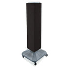 Azar Displays 40" x 8" x 8" 4-Sided Interlocking Pegboard Display Tower with Square Base, Black (703388-BLK)-Revolves on a square wheeled base
