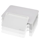 Quartet Desktop Glass Monitor Riser - White-Retractable 5" x 10" glass board keeps all your notes in view and tucks away to save space