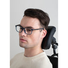 Gry Mattr + ergoCentric sCentric Hybrid Task Chair - Black-Patented headrest with 3 pivot points and 7" of vertical and horizontal adjustments