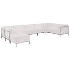 Flash Furniture  Hercules Imagination Series Leather U-Shape Sectional Configuration, 7 Pieces, White (ZBIMAGUSECSET4W)-141.25"W x 79" - 84.50"D x 27.25"H