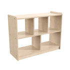 Flash Furniture Bright Beginnings Commercial Grade 5 Section Modular Wooden Classroom Open Storage Unit, Kid Friendly - Natural-Holds up to 200 LBS. Static Weight Capacity