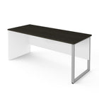 Bestar Pro-Concept Plus Table with Rectangular Metal Leg, White & Deep Grey (110402-1117)-White & Deep Grey