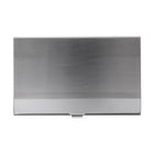 Club Rochelier Top Flip Business Aluminim Card holder, Silver-Slim Silver Card case