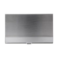 Club Rochelier Top Flip Business Aluminim Card holder, Silver-Slim Silver Card case