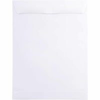 JAM Paper 9.5"  x 12.5" Open End Catalog Commercial Envelopes - White - 100 Pack-Colour: White 