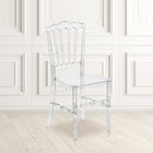 Flash Furniture Flash Elegance Crystal Ice Napoleon Stacking Chair (BHH002CRYSTAL)-High Impact Strength