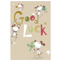 Rosedale 5-1/2" x 8" Goodluck Greeting Cards And Envelopes, 12 Pack (17106)-Printed on premium uncoated card stock