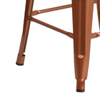 Flash Furniture 24" High Backless Copper Indoor-Outdoor Counter Height Stool-500 lb. Weight Capacity
