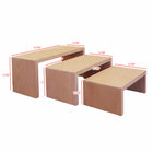 Eddie's Medium Rectangular Wood Display Risers - Natural - 3 Pack-Made with solid beech wood construction (1/4" thick) and a sanded finish