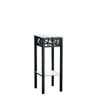 Monarch Specialties 3078 Accent Table - Black Metal With Tempered Glass-Contemporary design with sophisticated clear thick tempered glass square tops