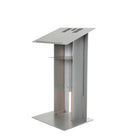 Urbann K6 Lectern No Wheels - Aluminum and Wood, Natural-Colour: Light grey