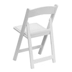 Flash Furniture Hercules Series 1000 lb. Capacity Resin Folding Chair with White Vinyl Seat, White, 40 Pack-Seat Size: 18 1/2''H x 15 1/2''W x 13 3/4''D; Back Size: 15''H x 17 1/2''W