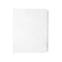 Mark Maker Legal Exhibit Index Tab Set of White Single Tabs, 1/26th Cut, Letter Size, No Holes, Letters A-Z-White Single Tabs, 1/26th Cut