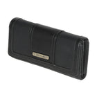 Roots Ladies Pocket Clutch Wallet - Black-Back Zipper Pocket
