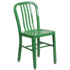 Flash Furniture Green Metal Indoor-Outdoor Chair-500 lb. Weight Capacity