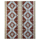 CTG Brands Diamond Graphic Tile Border Wall Decals, 9.8" x 12.4", Beige/Brown, 6 Pack-Premium quality tiles: border peel and stick backsplash tiles are made of high-quality, durable eco-friendly PVC plastic (epoxy), water-resistant and mold resistant which never turn yellow with time