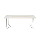 Archyi Dry Erase Meeting Table, Douro Collection, 83" x 29" x 39", White-Stable chromed tubular steel legs