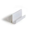 TRU RED 2 Compartment Business Card Holder - White-Manufactured from a black glossy finish plastic. Use stand alone or mix and match with other pieces