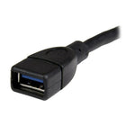 StarTech USB 3.0 A-to-A Extension Cable, 6", Black-Supports USB 3.0 data transfer rates up to 5Gbps