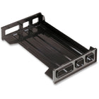 Korr Side Loading Desk Tray - Legal Size - Black-Sturdy, high-impact plastic offers excellent stability and support
