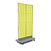 Azar Displays Pegboard Floor Stand, 32" x 60", Yellow (700732-YEL)-Made from pegboard
