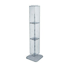 Azar Displays 60" x 8" x 8" Interlocking Pegboard Floor Display, Clear (703389-CLR)-Includes sign holder strip and stands on a square base