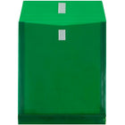 JAM Paper Plastic Envelopes with VELCRO Brand Closure - 1" Expansion - Letter - 9 3/4" x 11 3/4" - Green - 12 Pack (118V1GR)-Size: 9.75 x 1.25 x 11.75 inches (Letter Size)