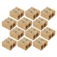 Time 4 Crafts Bamboo Pencil Sharpener, 1 x 1 inch, Pack of 12, Bamboo-Packaging: includes a total of 12 pencil sharpeners