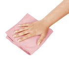 Globe Commercial 3131P Microfiber Cloth - 14" x 14" - Pink - 200 Pack-Reduce chemical usage and pick up more bacteria