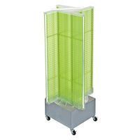 Azar Displays Pegboard Floor Display Pinwheel Spinner, 54" x 13.5", Green (700445-GRE)-Green plastic