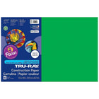Pacon Tru-Ray Construction Paper  - 12" x 18" - Festive Green - 250 Sheets (PAC103038)-Heavy 76 lb. 100% vat-dyed sulphite with longer, stronger fibers.