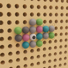 Flash Furniture Bright Beginnings Commercial Grade 512 Piece Peg Accessory Pack for Modular STEAM Walls - Pastel-Perfect for Daycares, Preschools and Early Learning Centers