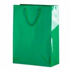 Jam Paper Gift Bags with Rope Handles - X-Large - 12 1/2" x 17" x 6" - Green Glossy - 100 Pack-Our giftbags have a soft rope handle with an attached blank tag, and they're made from thick 85 lb cardstock that has a glossy paper finish