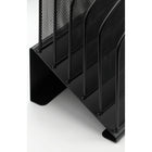 Staples Metal Mesh Letter and File Holder - 5-Compartment - Black-Handy at home to hold bills, paperwork or reminders
