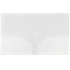 JAM Paper Plastic Heavy Duty 3 Hole Punched Two Pocket School Folder, Clear, 12 Pack (383HHPclg)-Clear