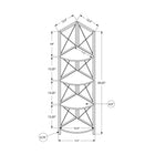 Monarch Specialties 3651 60"H Bookcase - White Marble/Black Metal Corner-Assembly required: Illustrated instructions and all hardware are provided for convenience (additional tools may be needed)