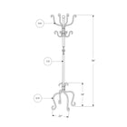 Monarch Specialties 2065 Coat Rack - Traditional Hammered Black Metal-Classic appeal will provide years of lasting enjoyment