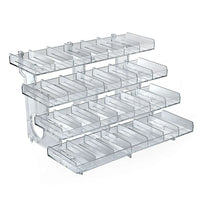 Azar Displays 4-Tier 28-compartment Acrylic Modular Tray, 2 Pack (225994)-Made from acrylic