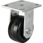 Algood Heavy-Duty Emaxx Kingpin Caster, Rigid, 4" (101.6 Mm), Phenolic, 800 Lbs. (363 Kg.) - 3 Pack-Bolt Hole Size 3/8" (9.52 mm)