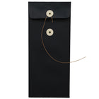 JAM Paper #10 Policy Envelopes with Button and String Tie Closure, 4 1/8 x 9.5, Black Linen Recycled, 1000 Pack (1261601B)-Size: #10 Policy (4 1/8" x 9/12")