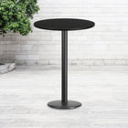 Flash Furniture 30" Round Black Laminate Table Top with 18" Round Bar Height Table Base-Top Size: 30"W x 30"D