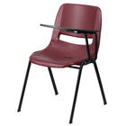 Flash Furniture Ergonomic Shell Chair, Burgundy, Left Handed Flip-Up Tablet Arm (RUTEO1BYLTAB)-Burgundy/metal, plastic